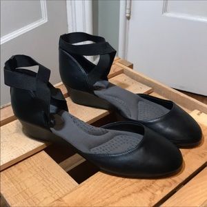 DexFlex Comfort BLACK BALLERINA FLaTS